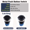 DMWD 2PCS 19MM Latching Push Button Switch Ring Led 12V-24V