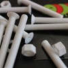 20 x White Countersunk Screws Polypropylene (PP) Plastic Nuts and