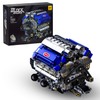 UNCLE BRICK V8 Engine Model Kit That Runs, Motorized Engine