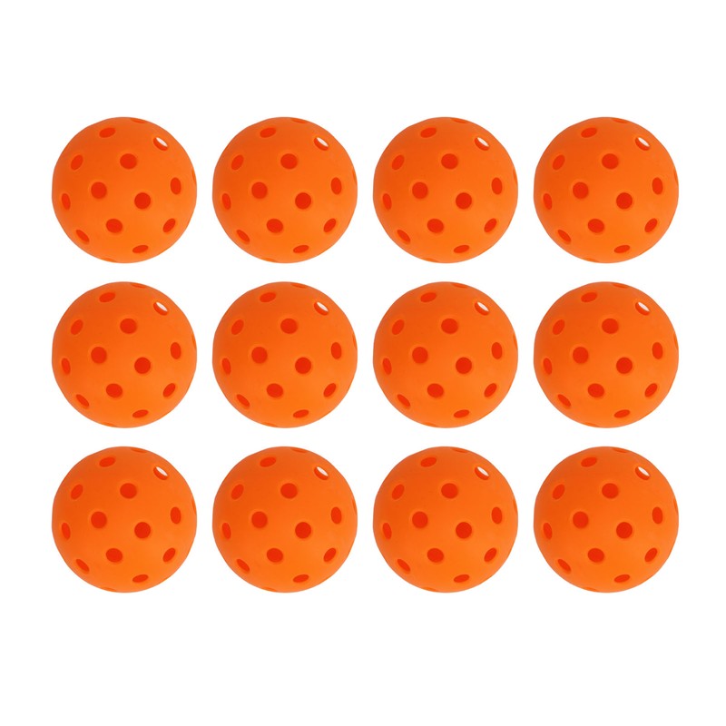 12PCS 74mm 40 Holes Pickleballs PE Plastic High Elasticity Pickleball