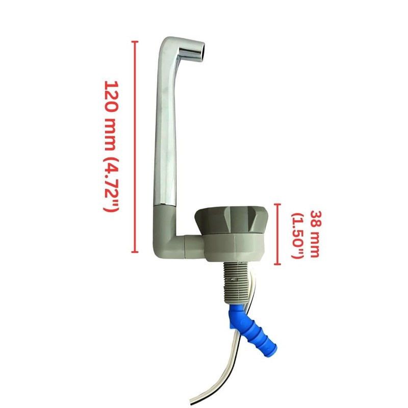 Cold Water Tap Single Foldable 12V Micro Switched Chrome Faucet