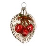 Marolin Patinated Glass Ornament Cherry with Leaf