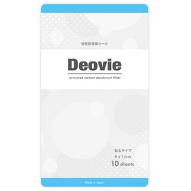 Deovie Deodorizing Sheet, Made in Japan, Deodorizing Sheet, Deovie (Pack of 10)