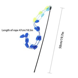 FRAINBOWZ 2pcs Kitten Toys, Interactive Cat Teaser Rods with Colorful Ribbons, Plush Balls & Bells, Ideal for Indoor Play, Perfect for Kittens