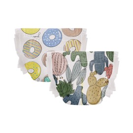 The Honest Company Clean Conscious Diapers Plant-Based, Sustainable Cactus Cuties + Donuts Club Box, Size 3 (16-28 lbs), 62 Count