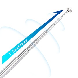 Bingfu FM Antenna 115cm 7 Sections Telescopic FM Radio Antenna Replacement for Yamaha Onkyo Pioneer Marantz Indoor Sound HD Radio Bluetooth Home Stereo Receiver AV Audio video Home Theater Receiver