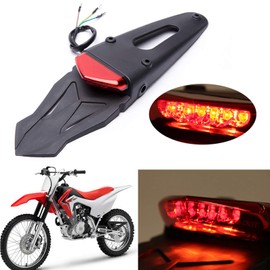 Rich Choices - Lámpara de freno trasera LED roja con luz trasera para luces intermitentes de matrícula para motocicleta todoterreno personalizada (rojo #1)