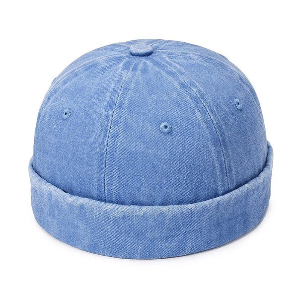 Youth Cotton Skull Brimless Hats for Men Womens Sailor Caps