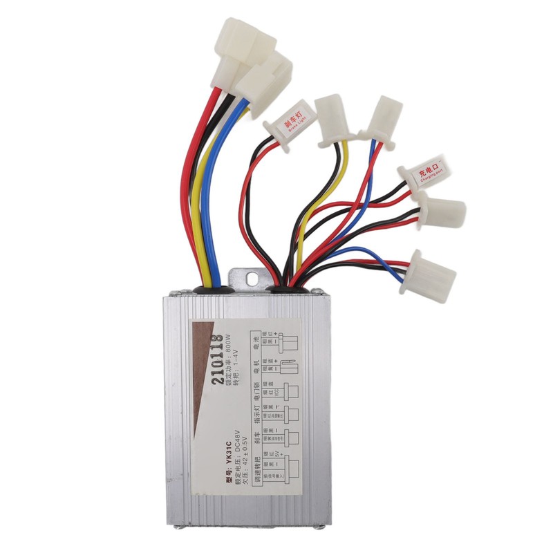 48V 800W Brushed Motor Controller with Yellow Grips Set Heat