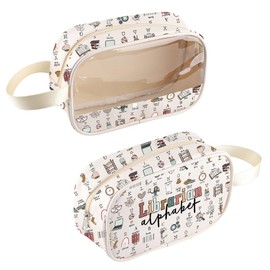 Librarian Gift Librarian Thank You Gift Librarian Alphabet Clear Cosmetic Bag for Book Lover New Librarian (LibrarianBagCA)