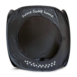 Feline Ruff Home Sweet Home Pop Up Cat Cube. A Collapsible Indoor Cat House. Covered Pet Bed Hideaway Cave for Dogs and Other Pets Too