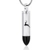 Yinplsmemory Cremation Jewelry Deer Bullet Pendant Urn Necklace for Ashes