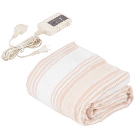 Mofua MFS401H-D Electric Blanket, Washable Bed Blanket, 51.2 x 31.5 inches (130 x 80 cm), Dust Clean Function, Heat Wiring, White x Orange