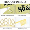 Casoty Gold 80th Birthday Sash and Tiara for Women, 80th