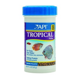 API TROPICAL PELLETS Sinking Pellets Fish Food 1.6-Ounce Container, Small (823A)