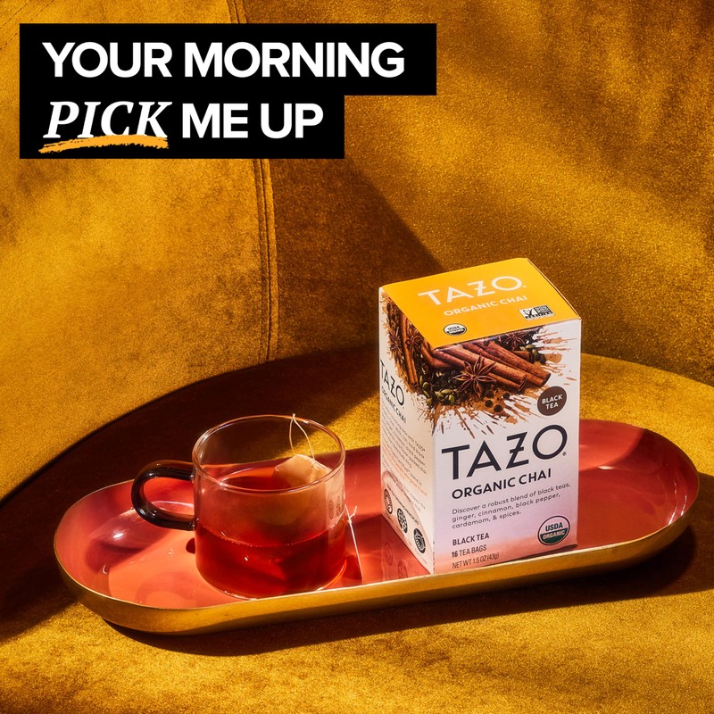 TAZO Tea Bags, Regenerative Organic: Chai Black Tea, Awake English