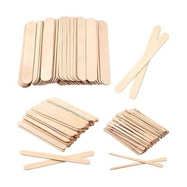 JANYUN 150 Pcs Assorted Style Eyebrow Wax Sticks Waxing Applicator Wooden Wax Spatulas Kit for Face and Small Hair Removal Sticks