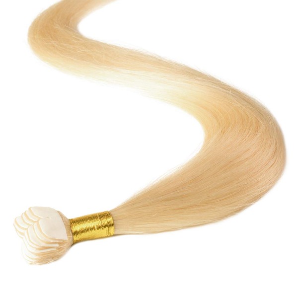 hair2heart Premium Mini Tape Extensions Real Hair - 48 Tapes 50 cm Golden Blonde