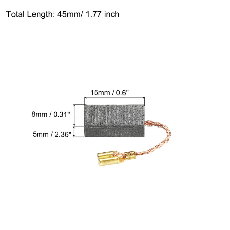 PATIKIL Carbon Brushes 15x8x5mm for Electric Motors Power Tool Rotary