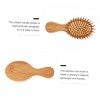 Beavorty 2pcs Bamboo Comb Hairbrush Bamboo Scalp Comb Wood Massage