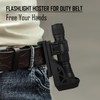 ULTRAFIRE Tactical Flashlight Holster, W66 Rotatable Flashlight Holster for Duty