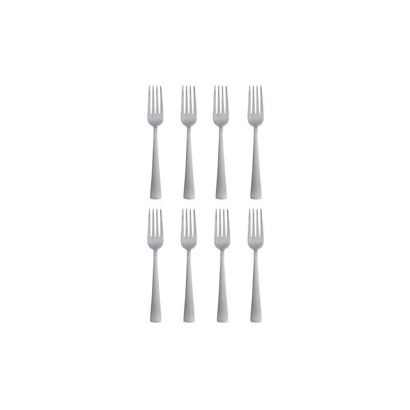 Oneida Zinc Everyday Flatware Dinner Forks, Set of 8, 18/0