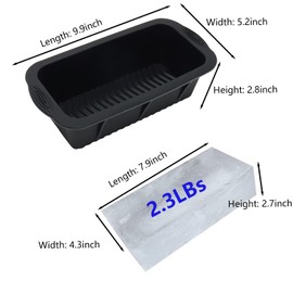 5Pcs Extra Large Ice Block Mold, Silicone Ice Block Molds for Ice Bath Tub, Black Big Ice Cube Molds for Ice Bath, Ice Maker for Cold Plunge or Coolers, Ice Tray Accessories for Ice Bath Chiller