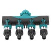 4 Way Hose Splitter Metal Valve Water Distribution Controller Connector