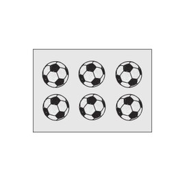EyeBlack Glitter Sports Ball Face Stickers - Soccer Easy to Use Decals, Set of 12 - Sparkling Designs for Sporting Events, School Pep Rally