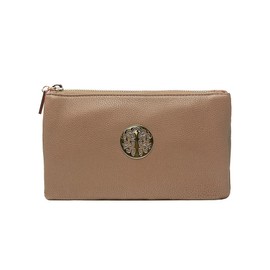 Women's Long & Son By Eye Small Clutch, Wristlet, Shoulder,Cross-Body Bags 3141 (Khaki)