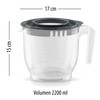 RoyalFay® Mixing cup measuring cup with splash guard lid, 1600