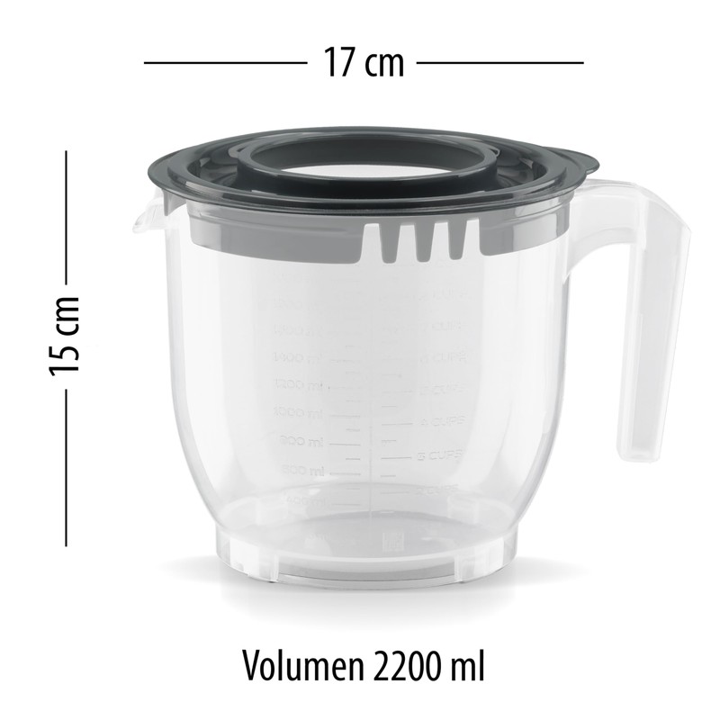 RoyalFay® Mixing cup measuring cup with splash guard lid, 1600