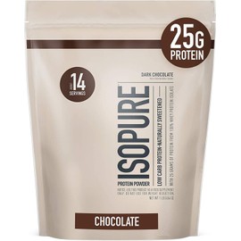 Glanbia Performance Nutrition Isopure Protein Powder, Whey Protein Isolate 25g Protein, Dark Chocolate 1 Pound