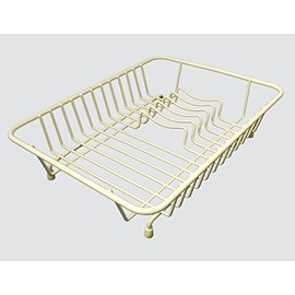 Delfinware Dish Drainer, Metal, Cream, 31.5 x 25 x 8.5 cm