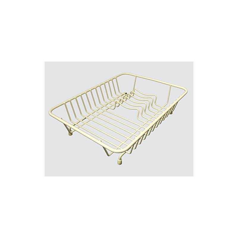 Delfinware Dish Drainer, Metal, Cream, 31.5 x 25 x 8.5