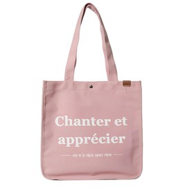 seizar Tote Bag, A4 Tote Bag, Women's, Cute, Antibacterial, Deodorizing, Large Capacity, Canvas, Wide Gusset, Lightweight, Shoulder Bag, Side Pockets, 5 Colors, Pink