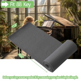Keyboard Piano Cover, Digital Piano Dust Cover, Light Luxury Soft and Premium Surface, Premium Surface, Thickening Electronic Organ Covering Keyboard Update Encasement (Gray, 67" x 11.8")