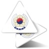 2 x Triangle Stickers 10 cm - South Korea Flag