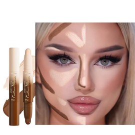 Barra de Contorno e Iluminador 2 en 1, Contouring Facial y Efecto Glow