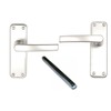 Merriway BH03659 100mm (4 inch) Aluminium Latch Set Handles -