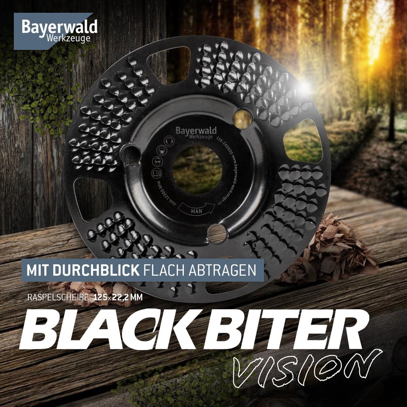 Bayerwald “Black Biter” Rasp Shaping Disc | For Fast, Rough