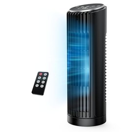 PNTCK Tower Fan with Remote Control, 33 cm Quiet Fan with 4 Modes, 4 Speeds, 70° Oscillating, Table Fan, 12-Hour Timer, LED Display, Automatic Operation, 24 dB Quiet