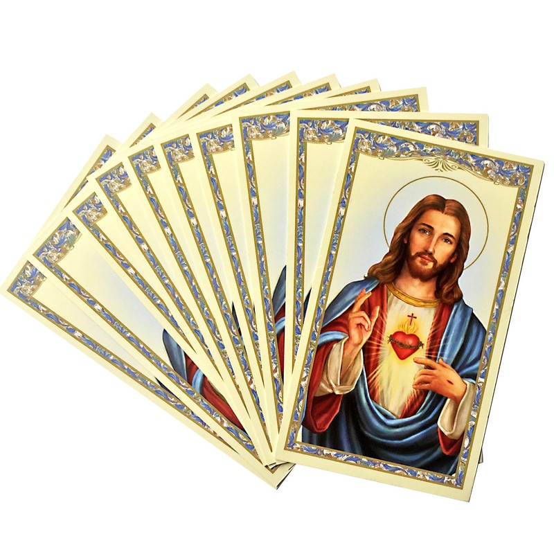 Sacred Heart Of Jesus Holy Card -Consecration-10 pack