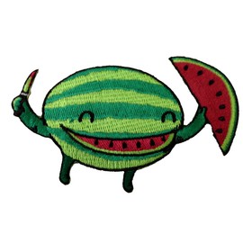 Randy Otter Slice of Happiness Cute Watermelon Cutting Self Patch Applique