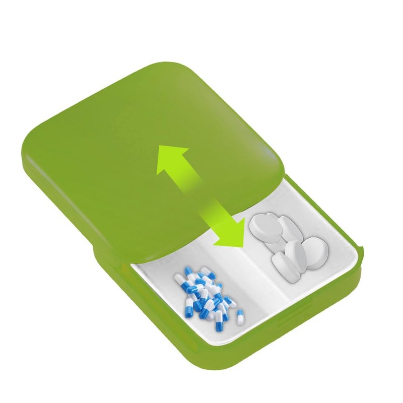 Lmyzcbzl 2Pcs 2 Grids Small Pill Box, Portable Pill Box,
