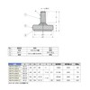 スガツネ工業 ランプ印 ステンレス鋼製アジャスター MKPS型 首振り機構付 MKPS-40N3