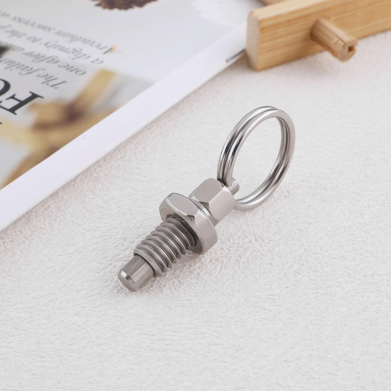 Micro Traders 4PCS Spring Plunger with Pull Ring M6 Quick