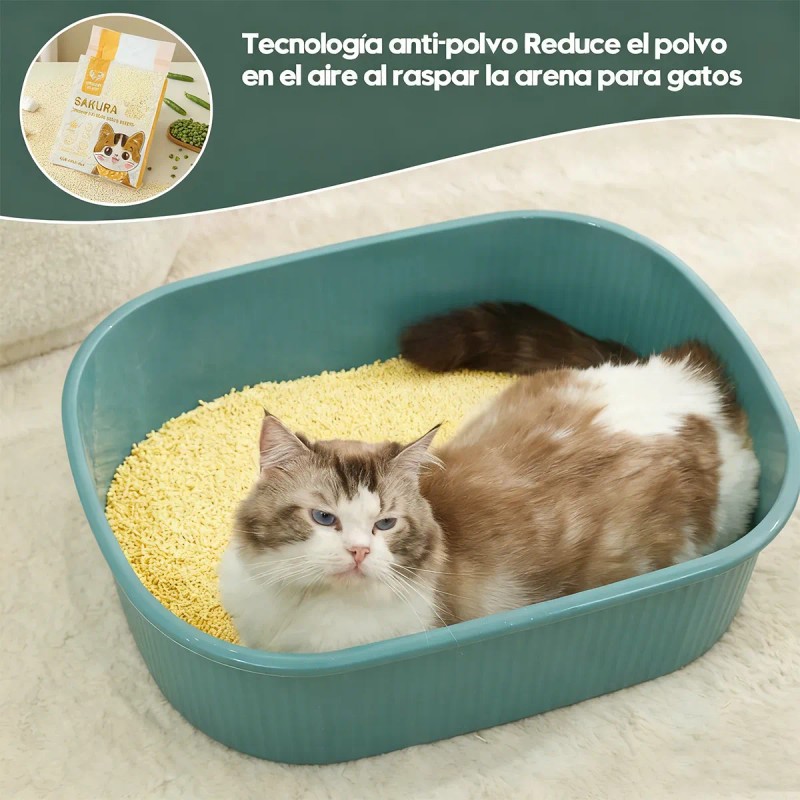 3pcs Tofu Arena Para Gatos 6 Litros Limón