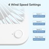 JISULIFE Desk Fan Battery Rechargeable, 4500mAh 180°Foldable Portable Personal Fan,