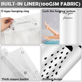 AIMIYAYA Shower Curtain Fun Shower Curtains for Bathroom with Hooks Cloth Fabric Shower Curtain Set 71×71